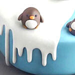 Cute Penguins Designer Marble Cake- 2 Kg