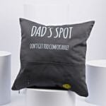 Dad Spot Premium Cushion with Pockets Grey