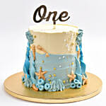 Deep Ocean Marble Cake For Baby Boy