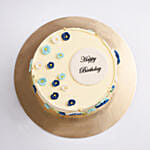 Delphinium Bloom Birthday Vanilla Cake