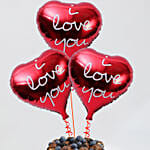 Delicious Choco Vanilla Cake with Balloons