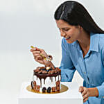 Delicious Choco Vanilla Cake with Hamper