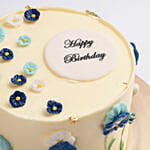 Delphinium Bloom Birthday Red Velvet Cake