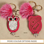 Designer Bag Tag cum Key Chain Pink