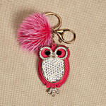 Designer Bag Tag cum Key Chain Pink