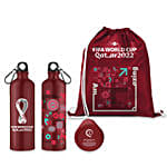 Drawstring Sport Bag and Water Bottle Maroon