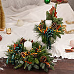 Duo of Christmas Nobilus Table Arrangement