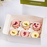 ورد العيد - باقة ورد وردية مع بانكوتا الفانيلا