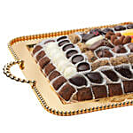 EID Large Rectangular Gold Tray with handle