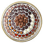 EID Small Round Gold N Silver Tray with stand