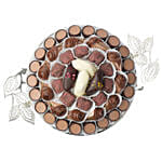 EID Small Round Silver Tray with handle