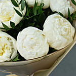 Elegant 10 White Peonies Bouquet