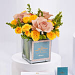 Ethnic Kundan Rakhi With Flowers