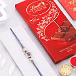 Evil Eye Charm Rakhi With 1 Lindt Chocolate