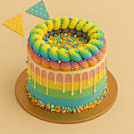 Exquisite Vanilla Rainbow Cake 12 Portion