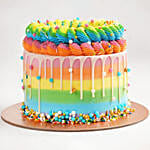 Exquisite Vanilla Rainbow Cake 8 Portion