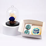 Fathers Day Bento Cake and Cupcakes with Forver Rose