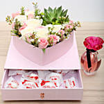 Flowers Chocolates and Perfume Combo