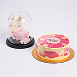 Forever Roses With Mothers Day Chocolate Cake