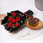 Fudge Cake With Flowers