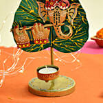 Ganesha Flute Tea Light Stand