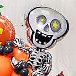 ترتيب بالونات هالوبن لون برتقالي وأسود