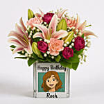 Ghibli Style Personalised Birthday Flower Vase