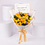 Golden Glow Teachers Day Gerbera Bouquet