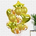 Golden Latex and Foil balloons