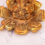 Golden Lotus Ganesha Idol