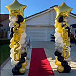 Graduation Balloon Pillars Decoration