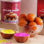 Gulab Jamun with Gulal