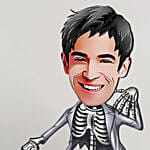 Halloween Skeleton Caricature
