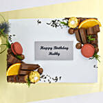 Happy Birthday Hubby Red velvet Cake and Flowers