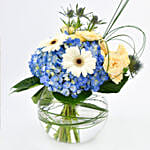 Happy Birthday Hubby Red velvet Cake and Flowers