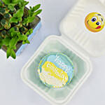 Happy Birthday Lunch Box Chocolate Cake with Lucky Bamboo