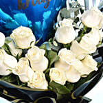 Happy Fathers Day Flowers with Balloon