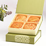 Happy Mid Autumn Festival Flower and Moon Cake