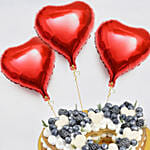 Heart To Heart Blueberry Cake with Balloons