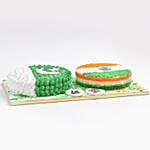 Indian And Pakistani Flag Cake Combo 8 Portion