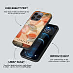 Iphone 14 Pro Max Case With Personalised Name And Leaf Pattern