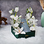 Iphone 15 Pro Max 1 TB  Blue Titanium Gift Box with Flowers