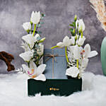 Iphone 15 Pro Max 1 TB  White Titanium Gift Box with Flowers