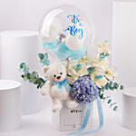 Its A Boy Bubble Bloom Arrangement
