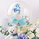 Its A Boy Bubble Bloom Arrangement