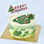 Joyous Christmas Flowers with Cake