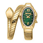 Just Cavalli Signature Snake Design Luxury Watch Gift Tray For Her