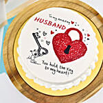Key To My Heart My Husband Cake With Flowers