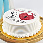 Key To My Heart My Husband Cake With Flowers