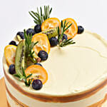 Kumquat Decorated Red Velvet Cake